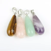 5pcs bag natural stone 10x30mm semi precious stone drop pendant jewelry making diy necklace bracelet earrings accessories