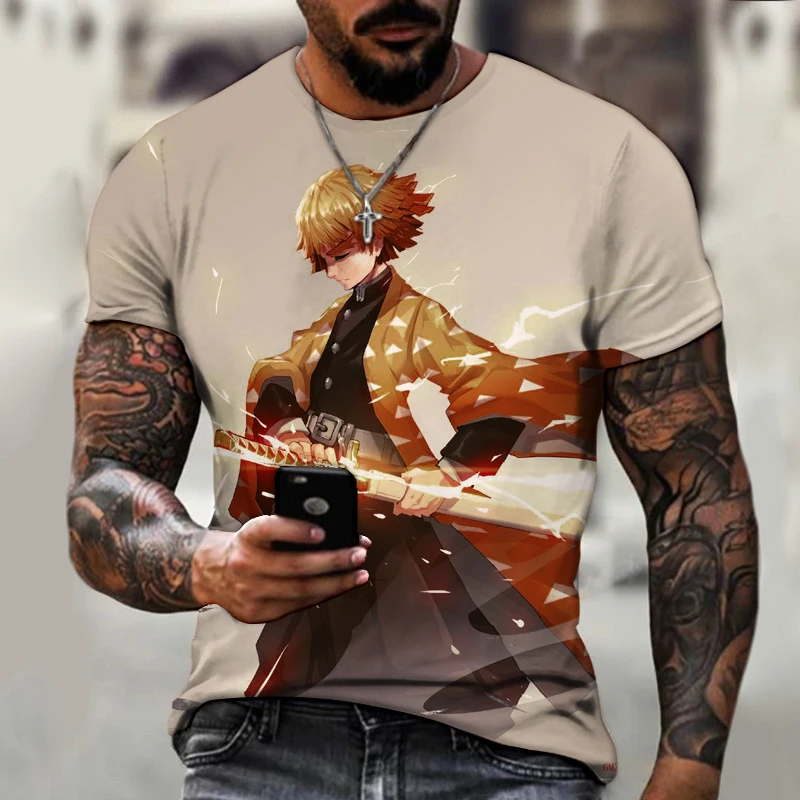 

Demon Slayer Cartoon Anime 3D Stereo Blusa Masculina Maillot 2022 Dreirad Erwachsene T-shirt Short Sleeve