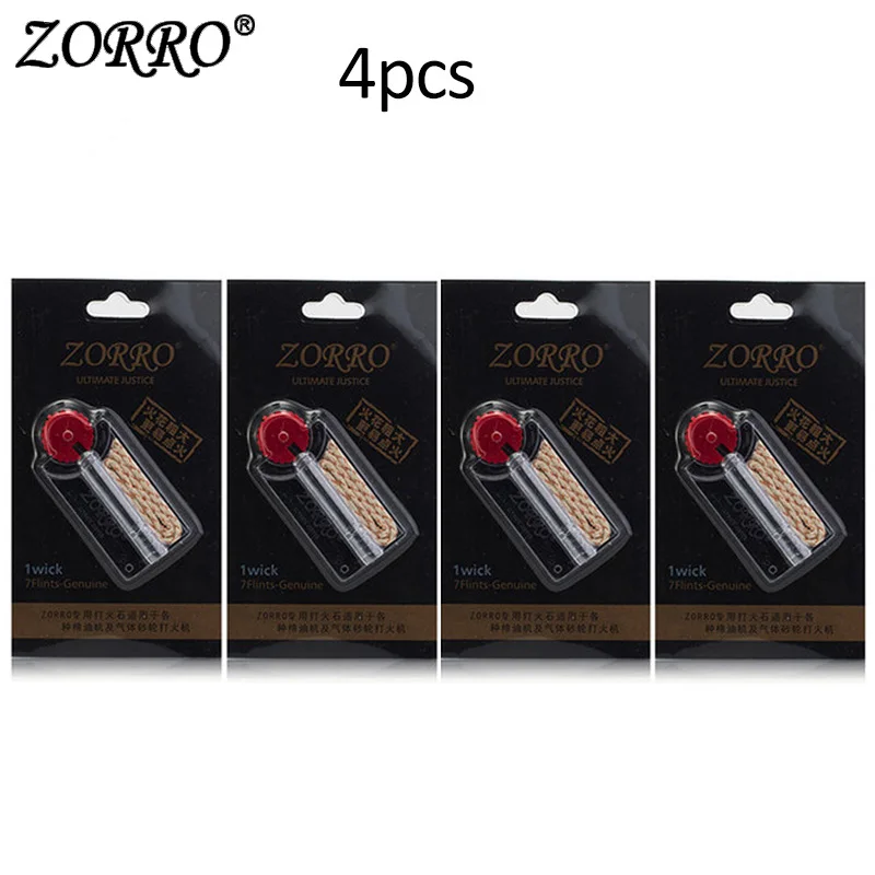 Зорро флинты и фитиль для сигаретных зажигалок Zippo и любых масляных бензиновых зажигалок - Цвет: 4pcs