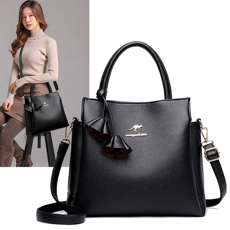 Women Leather Crossbody Bags Travel Luxury Tote Handbag Messenger Bag Female Satchel Pack Shoulder Bag