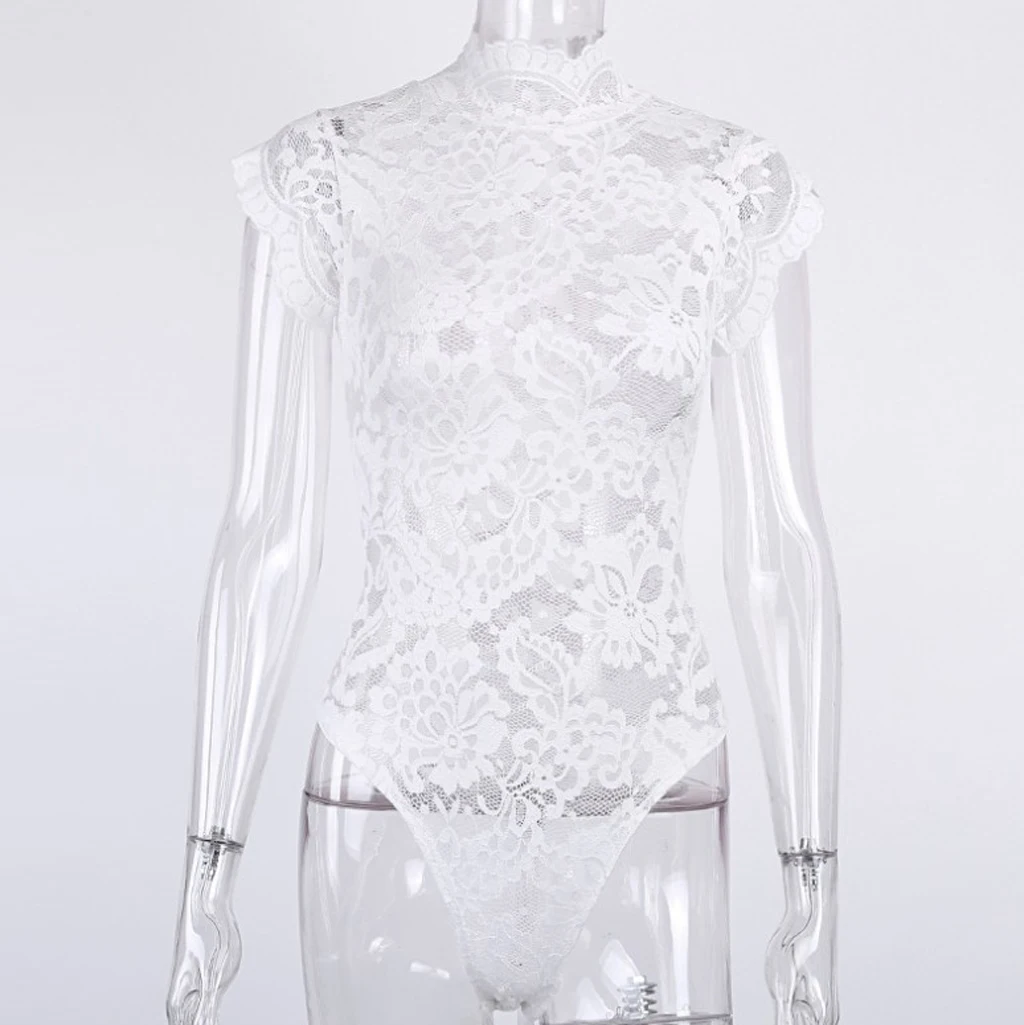 Сексуальное Кружевное боди с открытой спиной цельные прозрачные женские