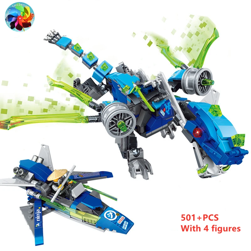 

Ninja Dragons Knight Model Jay's Cyber Dragons Building Blocks Figures Kids Toys Bricks Gift for Children Boys