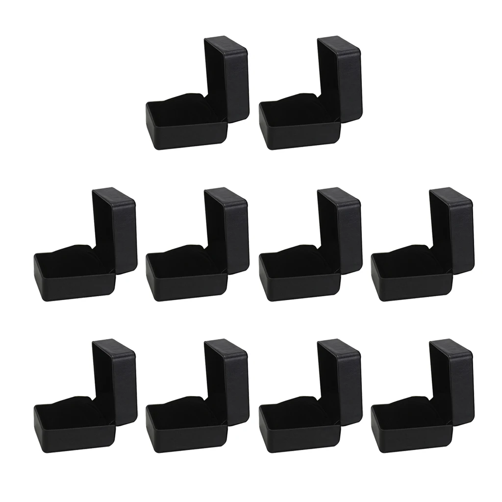 

10 Pack Men 1 Grid Shop Leather Watch Display Box Safety Jewelry Storage
