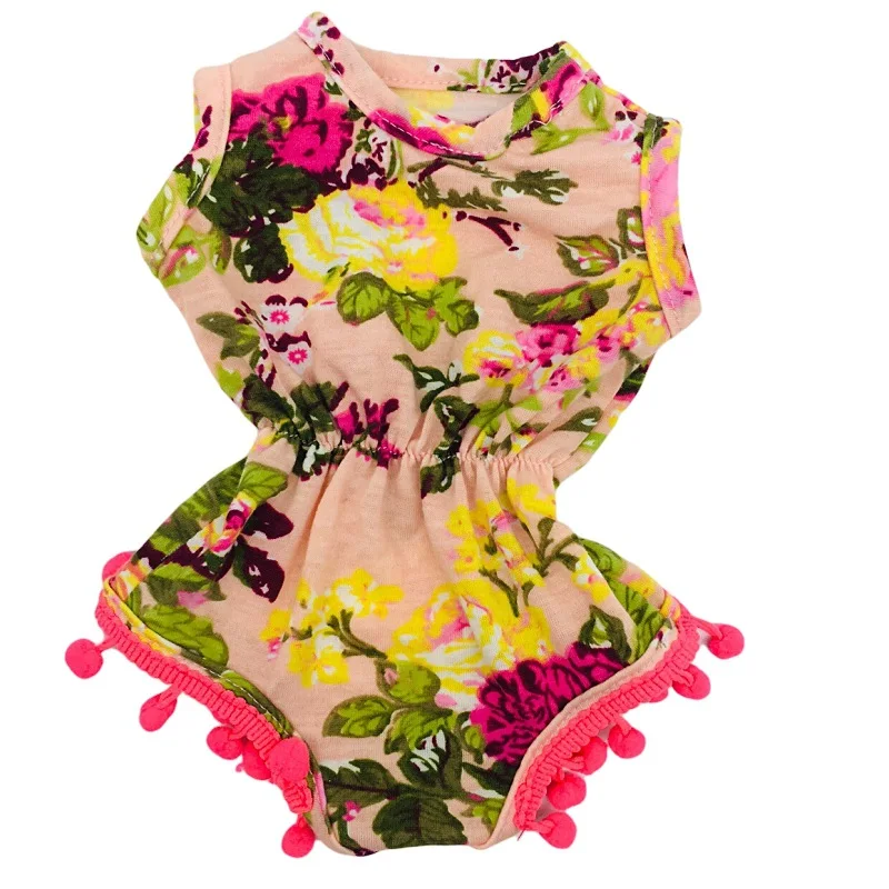 3 цвета на выбор 1 Летний комбинезон с цветами для 18-дюймовых американских кукол и