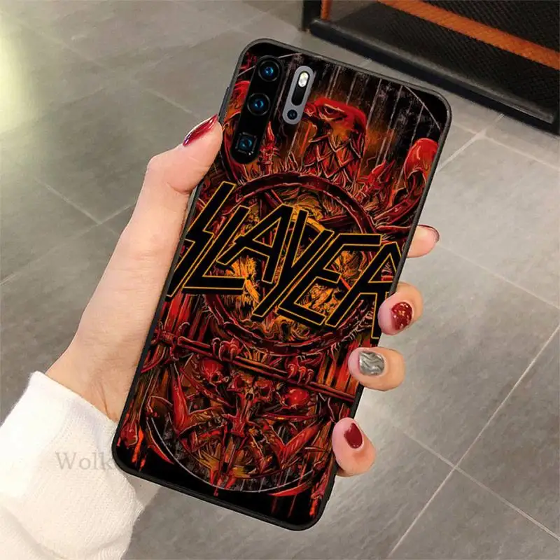 

Slayer Rock Band Trend Etui Painting Phone Case For Xiaomi 9t pro A2 lite 10 MIX 2S 3 note10 pro nax fundas cover
