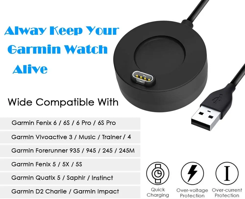 Док зарядное устройство USB зарядный кабель шнур для Garmin Fenix 5/5S/5X Plus 6/6S/6X Pro Sapphire Venu