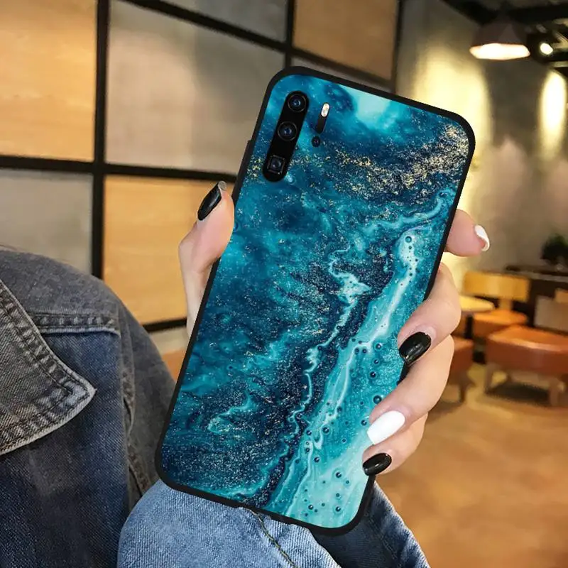 

Laser Gradient Marble art Phone Case For Huawei NOVA 2 2i 2s 3i 4 4e 5 plus P10 lite 20 P20 pro honor10