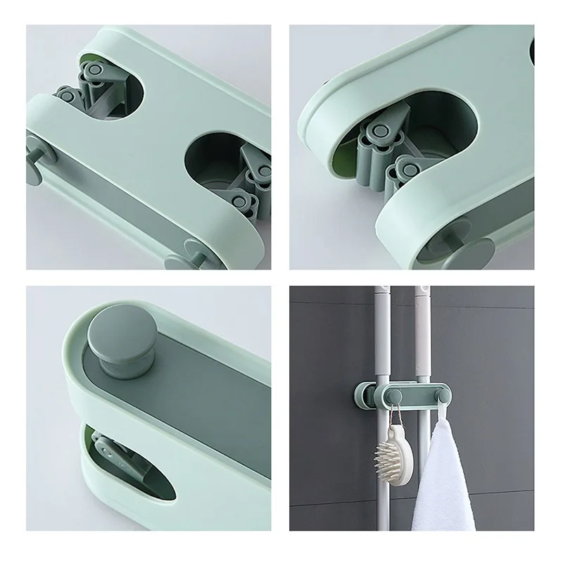 

1Pc Mop Holder Wall Mounted Bathroom Storage Tools For Kitchen Mop Hook Racks Kitchen Organizer Home Deco Dropshipping