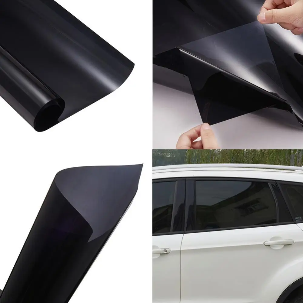 

Black Car Window Tint Film Glass Auto Sticker House Commercial Solar Protection Car Accessories