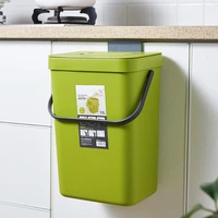 wall mounted folding waste bin kitchen cabinet hanging trash can living room door garbage can car storage bucket home dustbin