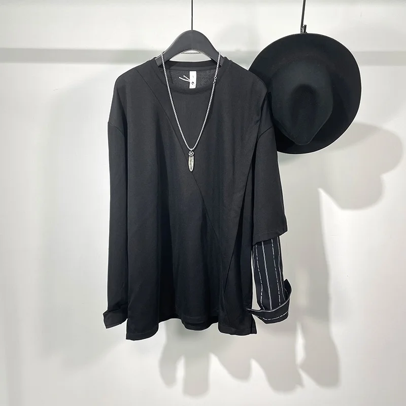 

Свитшот Seak Мужской Хлопковый, пуловер в готическом стиле, одежда для мужчин и женщин, однотонная черная Базовая рубашка, весна-осень