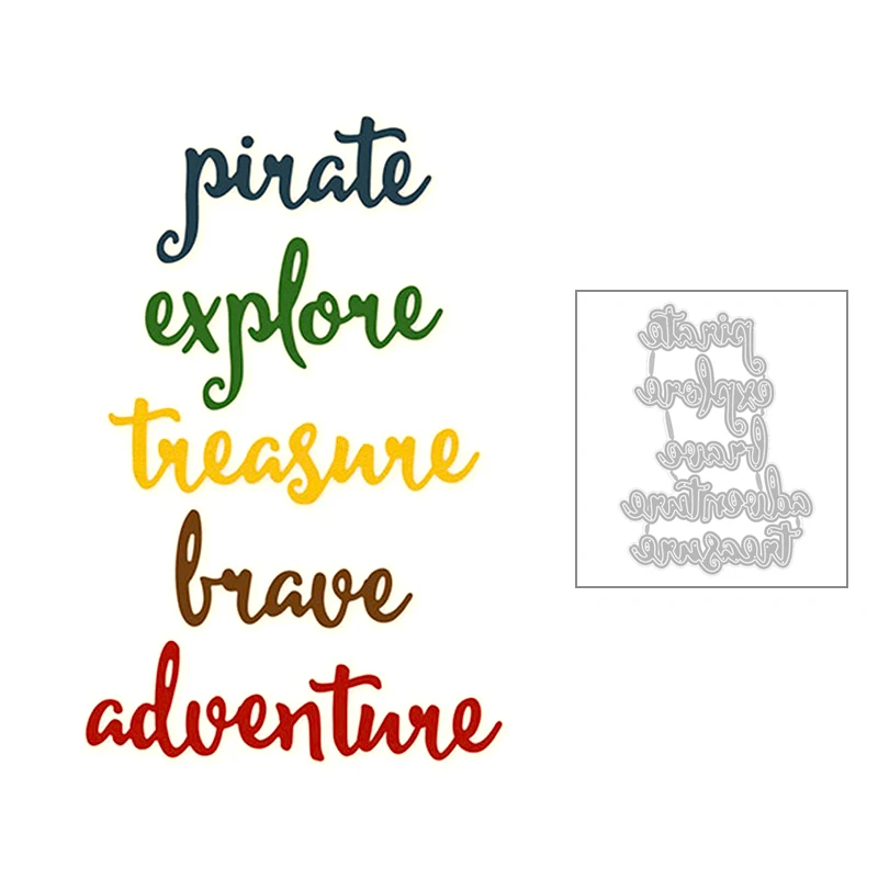 2020 новые пиратские Приключения исследовать сокровище слова металлические