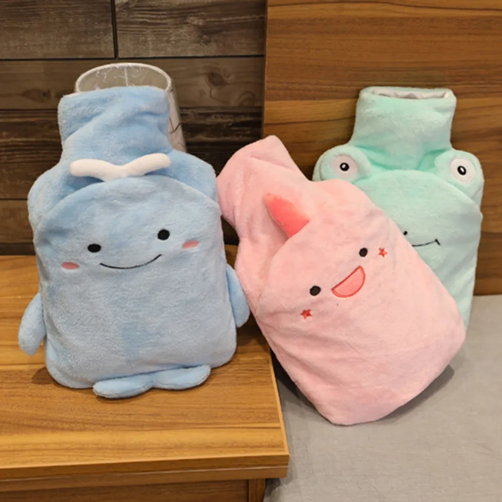 

Fashion Simple Hot Water Bottle Large Injection Cute Cartoon Hot Water Bag PVC Detachable Water-Filled Type Winter Warm Supplies