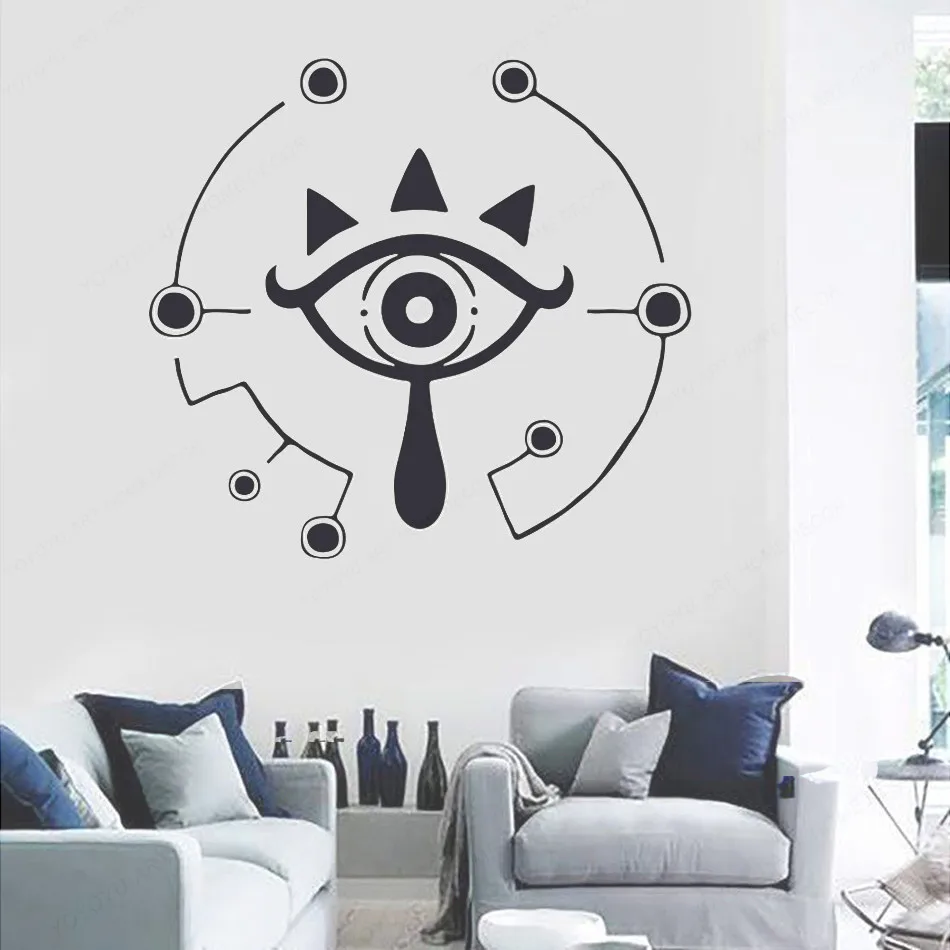 

Breath of the Wild Symbol Decal Sheikah Eye Vinyl Wall Art Sticker Kids Room Living RooomMural Game PosterHome Bedroom DecorHL27