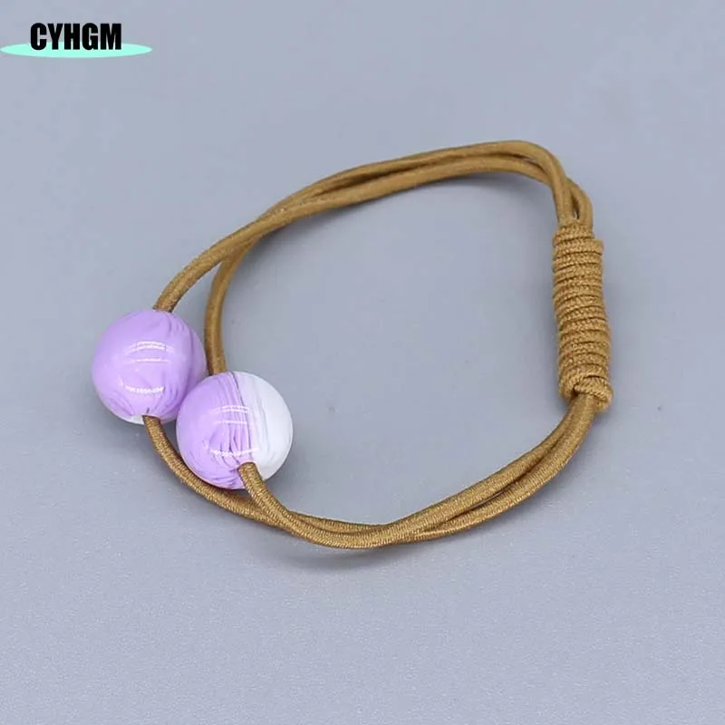 G016-zong-zi Эластичные резинки для волос для девочек кавайные резинки для волос украшения желе бант satynowa gumka cheveux femme аксессуары для волос бренд G016 - Цвет: G016-zong-zi