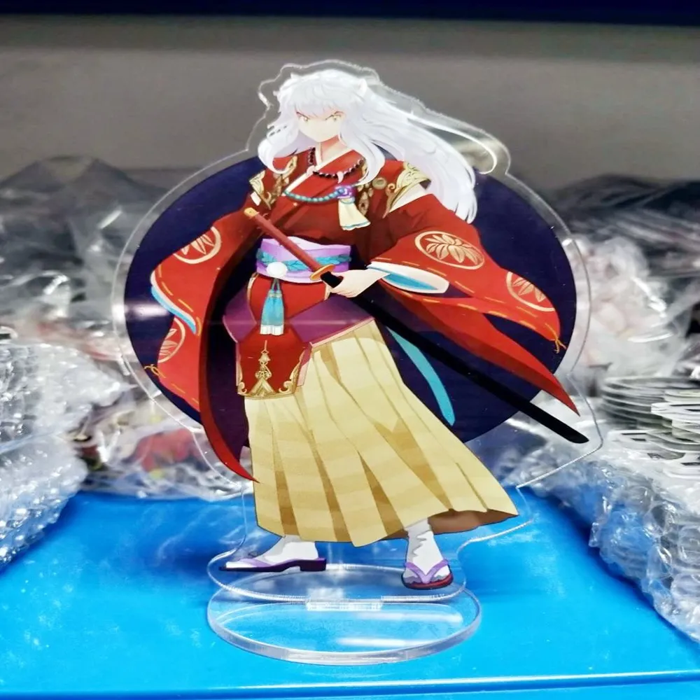 

15cm Japanese Anime Cute Inuyasha Acrylic HD Sesshoumaru Higurashi Kagome Double-sided Stand Acrylic Model Table Plate Gifts