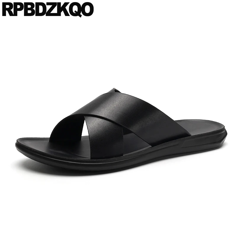 Мужские сандалии кожаное лето мягкий мода воды обувь пляж водонепроницаемый