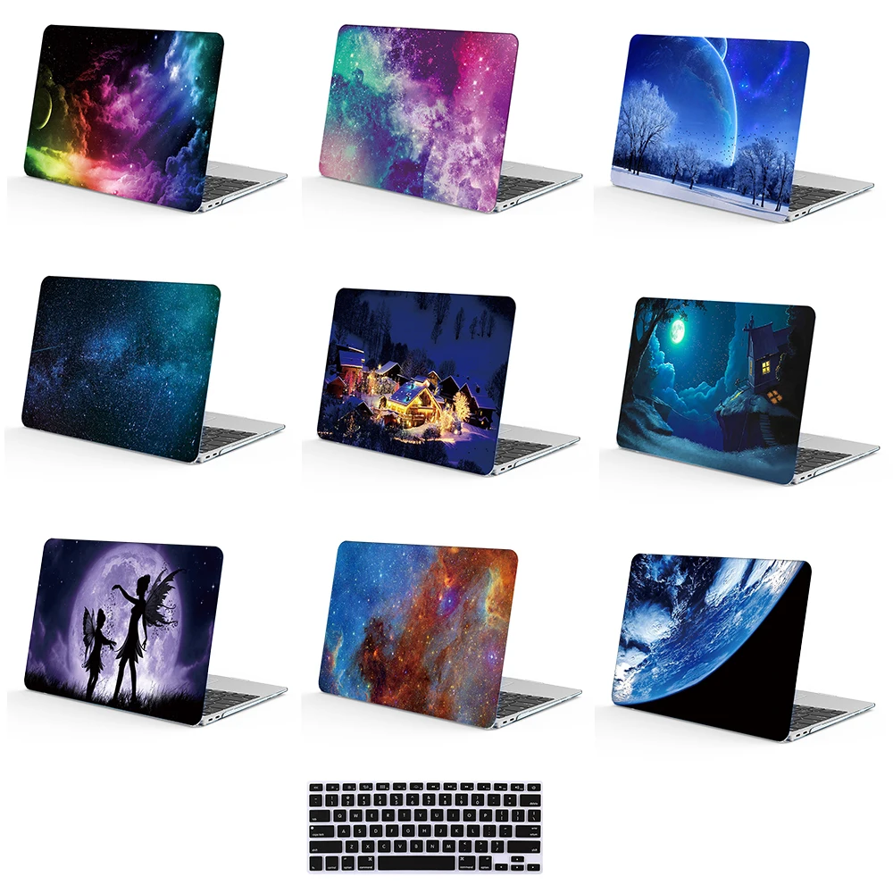 Жесткий чехол для ноутбука и накладка на клавиатуру Macbook Air Pro Retina сенсорного