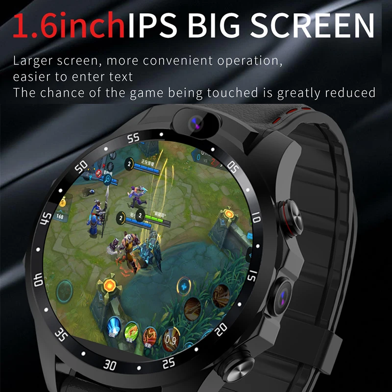 Умные спортивные часы IP67 водонепроницаемые 4G 32 ГБ GPS SIM пульсометр 1 6 дюйма 5 Мп