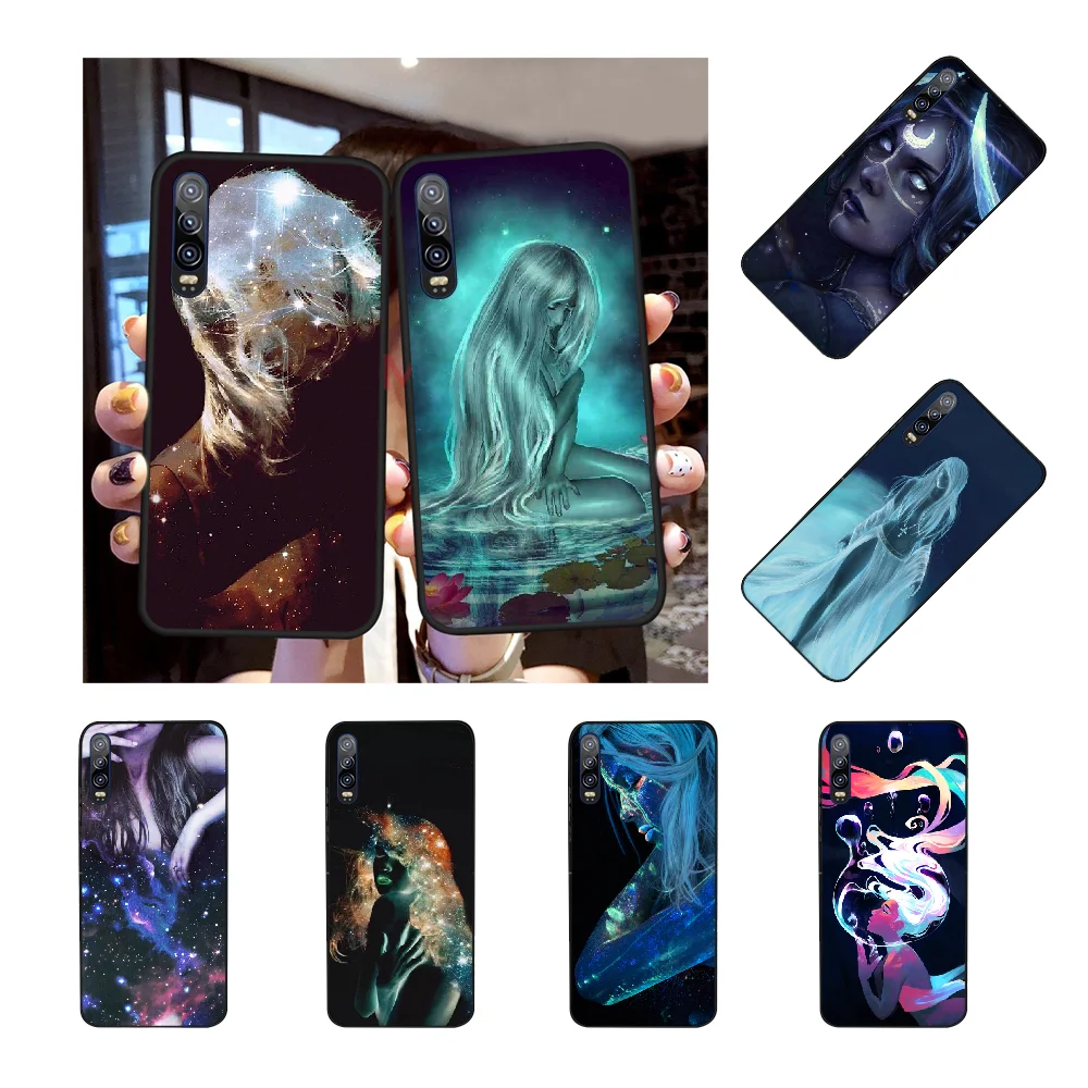 NBDRUICAI Звездный флуоресцентный боди арт ТПУ Мягкий силиконовый чехол для телефона
