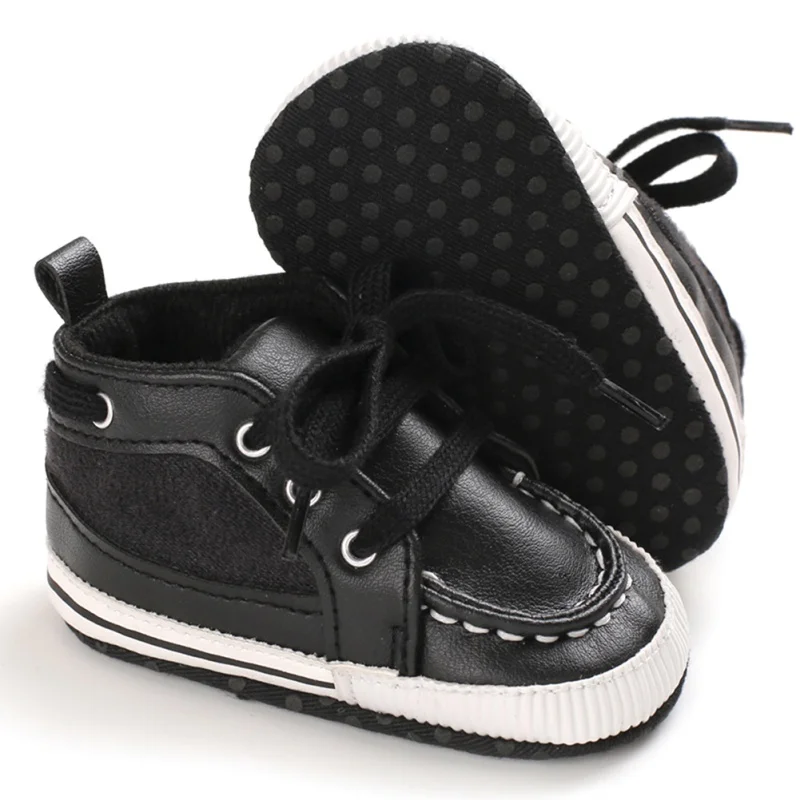 

Infant First Walkers Nonslip Soft Sole Toddler Baby Shoes Hot 0-18M PU Toddler Baby Shoes Leather Crib Shoes Baby Boy Shoes