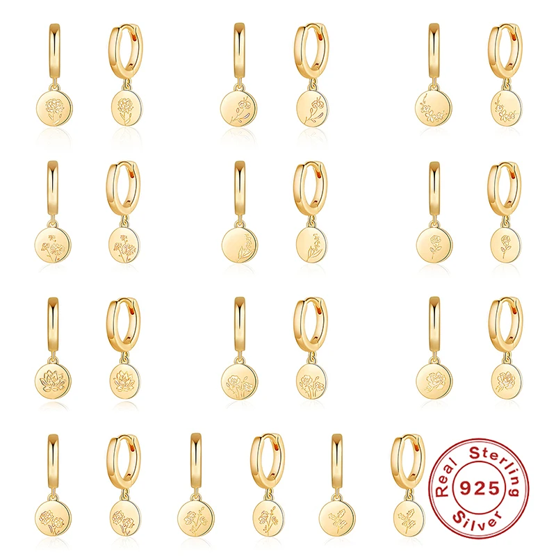 

Серьги-подвески женские из серебра 100% пробы, с цветами