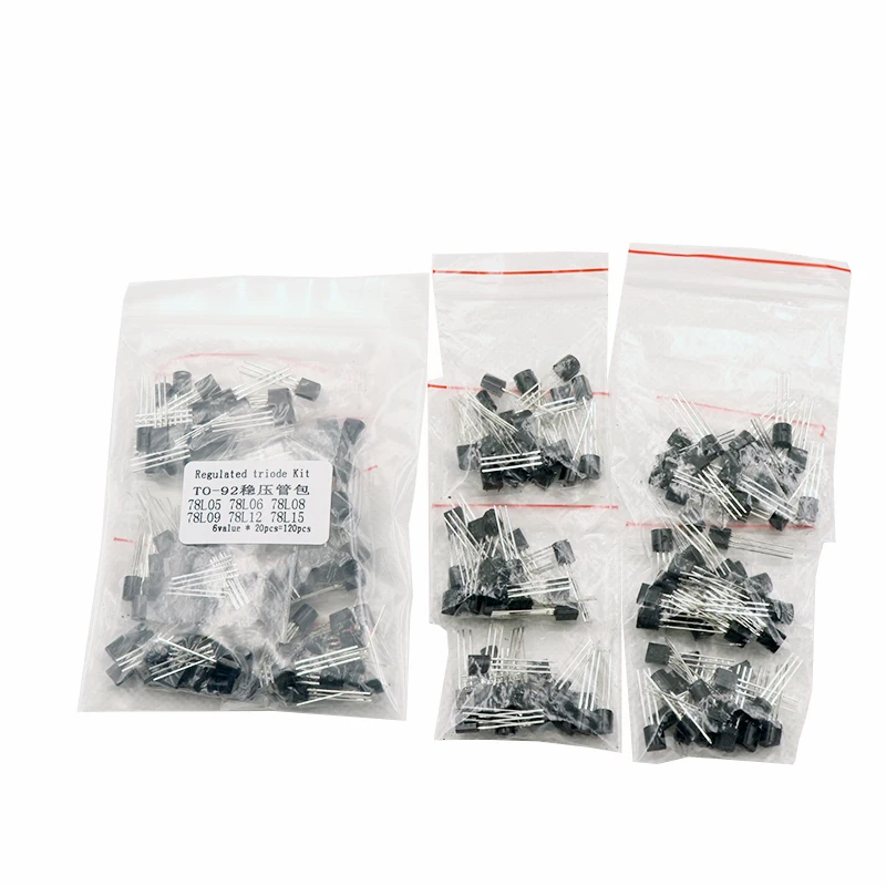 20pcs*6values=120pcs TO-92 78L05 78L06 78L08 78L09 78L12 78L15 Transistor package Assorted Kit  free shipping