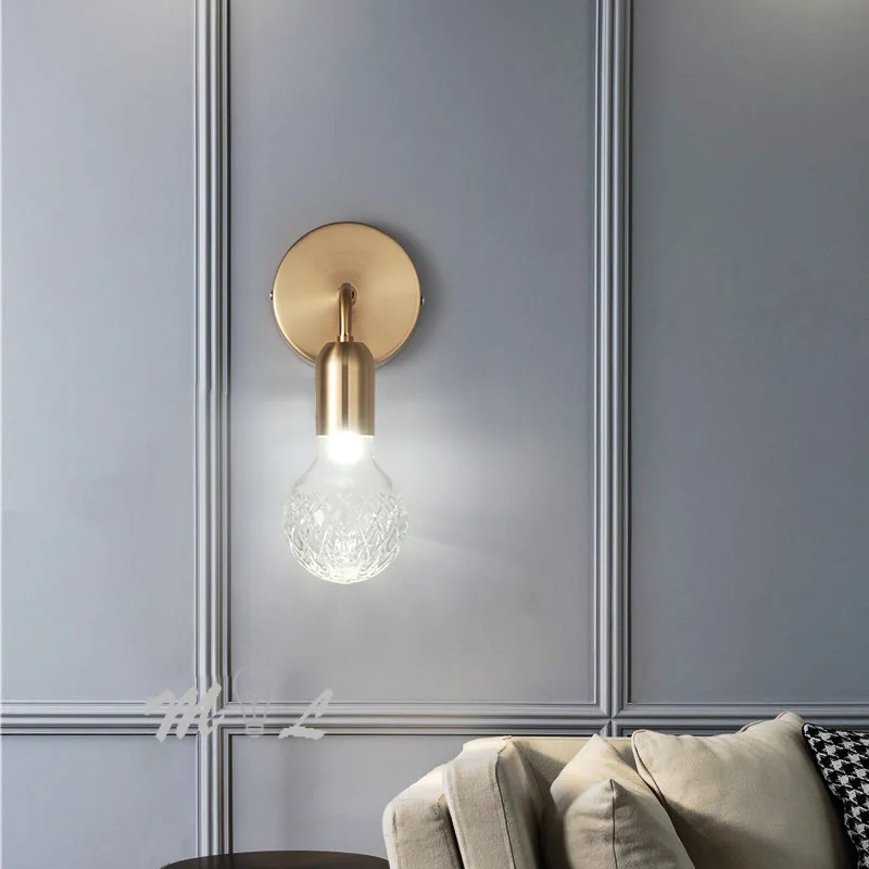 

modern led stone nicho de parede mirror light abajur lampada camera home deco dinging room lamp bedroom