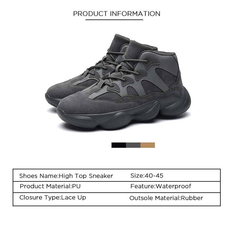 BESCONE мужские большие размеры зимние кроссовки Теплый плюш мех Уличная обувь