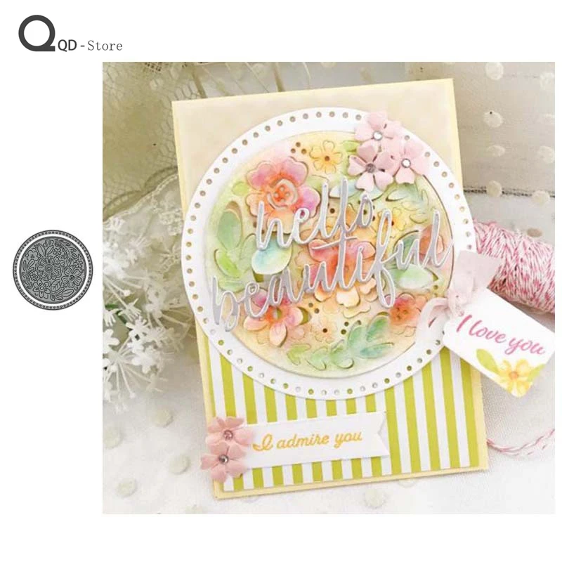 

Circle Flower Metal Cutting Dies for Scrapbooking Mold Cut Stencil Handmade Tools DIY Card Make Mould Model Craft Decoration New