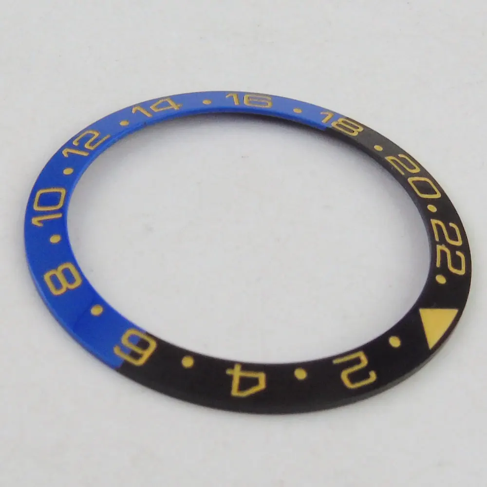 

38mm Ceramic Bezel Insert Black Blue With White Marks Fit 40mm Watch Case Automatic SUB