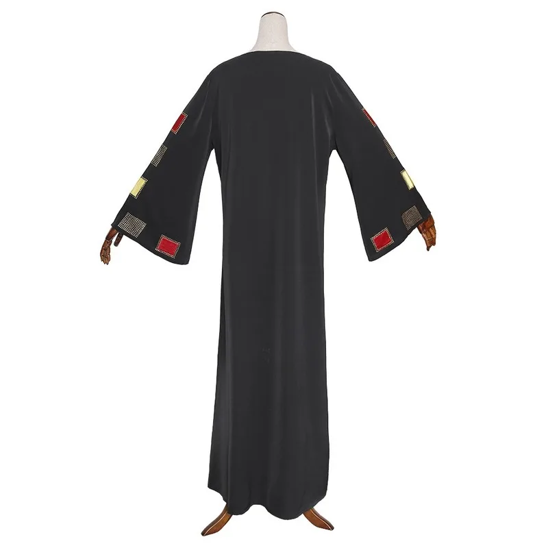 Женские туфли алмазы Свободные Длинные Макси платье с круглым вырезом и