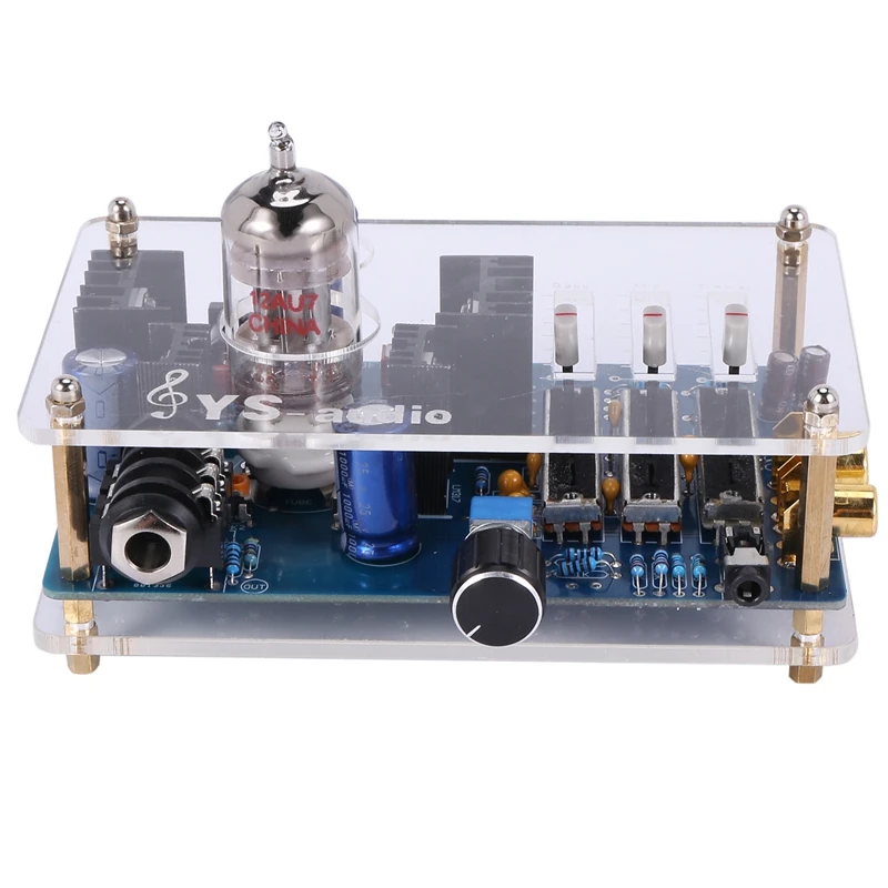 

12AU7 Tube Headphone Amplifier Stereo Class a Audio Amp Tube Preamplifier Amplifier with Tone Adjustment for Home