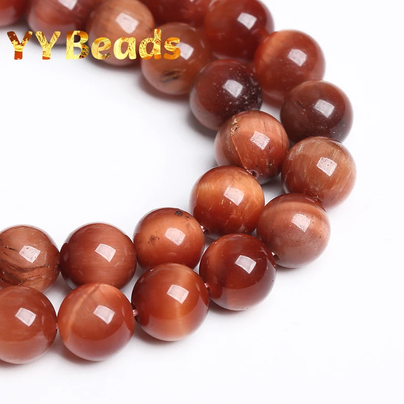 Бусины Из Натурального оранжевого Тигрового Глаза для изготовления ювелирных