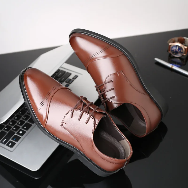 

Mens Luxury Wedding Shoes Leather Elegant Business Shoes Mens Dress Shoes For Men 2021 Zapatos Plateado Hombre Schoenen Mannen