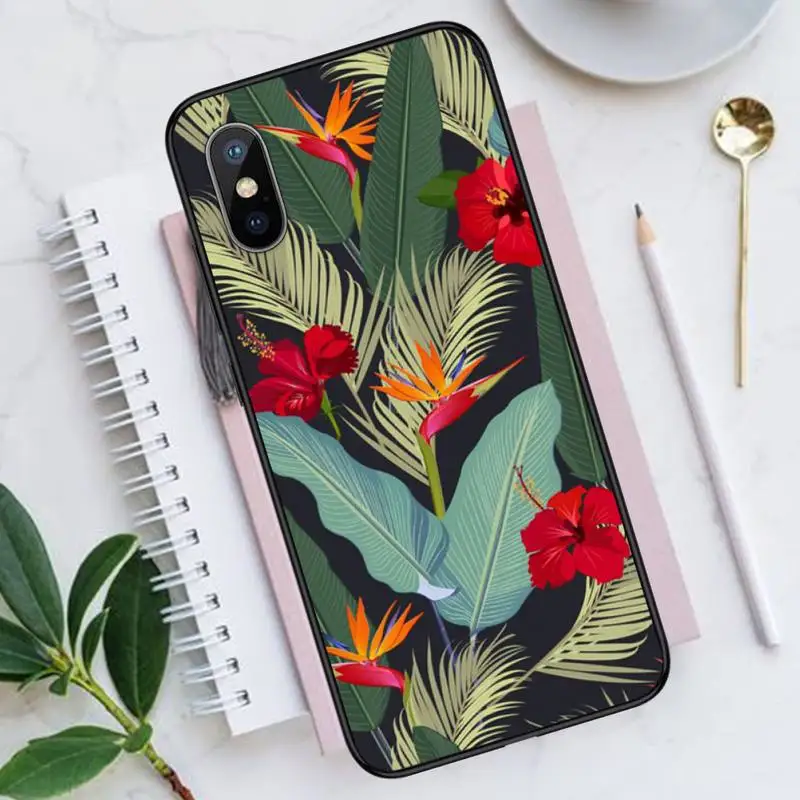 

Summer Banana Leaf fashion Phone Cases for iPhone 11 12 pro XS MAX 8 7 6 6S Plus X 5S SE 2020 XR Luxury brand shell funda coque