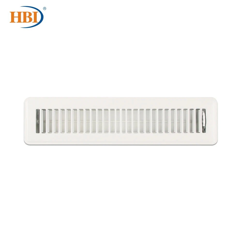 

HBI 2" X 14" White Floor Air Register Floor Diffuser No Holes for RV and Home Single Layer Air Vent Grille Rectangular