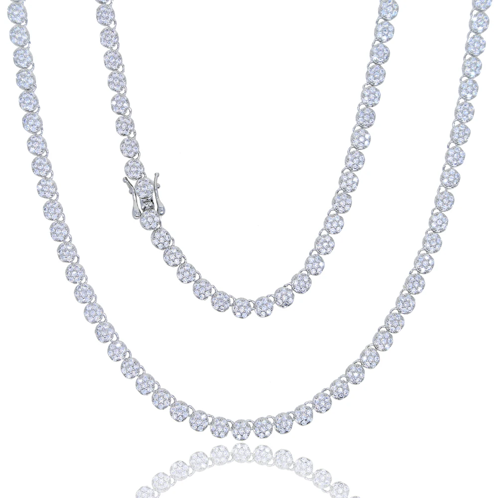 Женское теннисное ожерелье цепочка-чокер с круглыми звеньями 16 дюймов 18 2021 -
