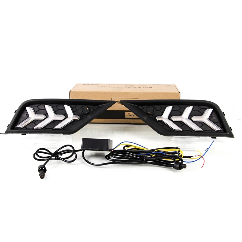 

2Pcs for 2013-2016 Tiguan with Yellow Light, Fog Lights, Daytime Running Lights
