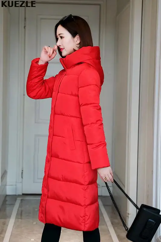 

womens parka jacket winter Tops parka coats 2020 Korean version of long hooded coat parka down cotton Plus size 4XL Outwear gray