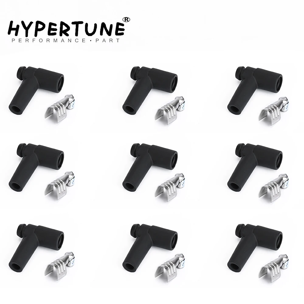 Hypertune - 9 pcs / set Universal Hei Style Distributor End Spark Plug Wire Rubber Boots & Stainless Steel Ends HT-SSC02 | Автомобили и