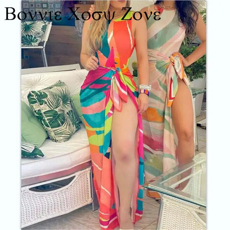

Слитный купальник Colorblock с накидкой, летний купальник-бикини и юбка, комплект из 2 предметов для женщин, 2021