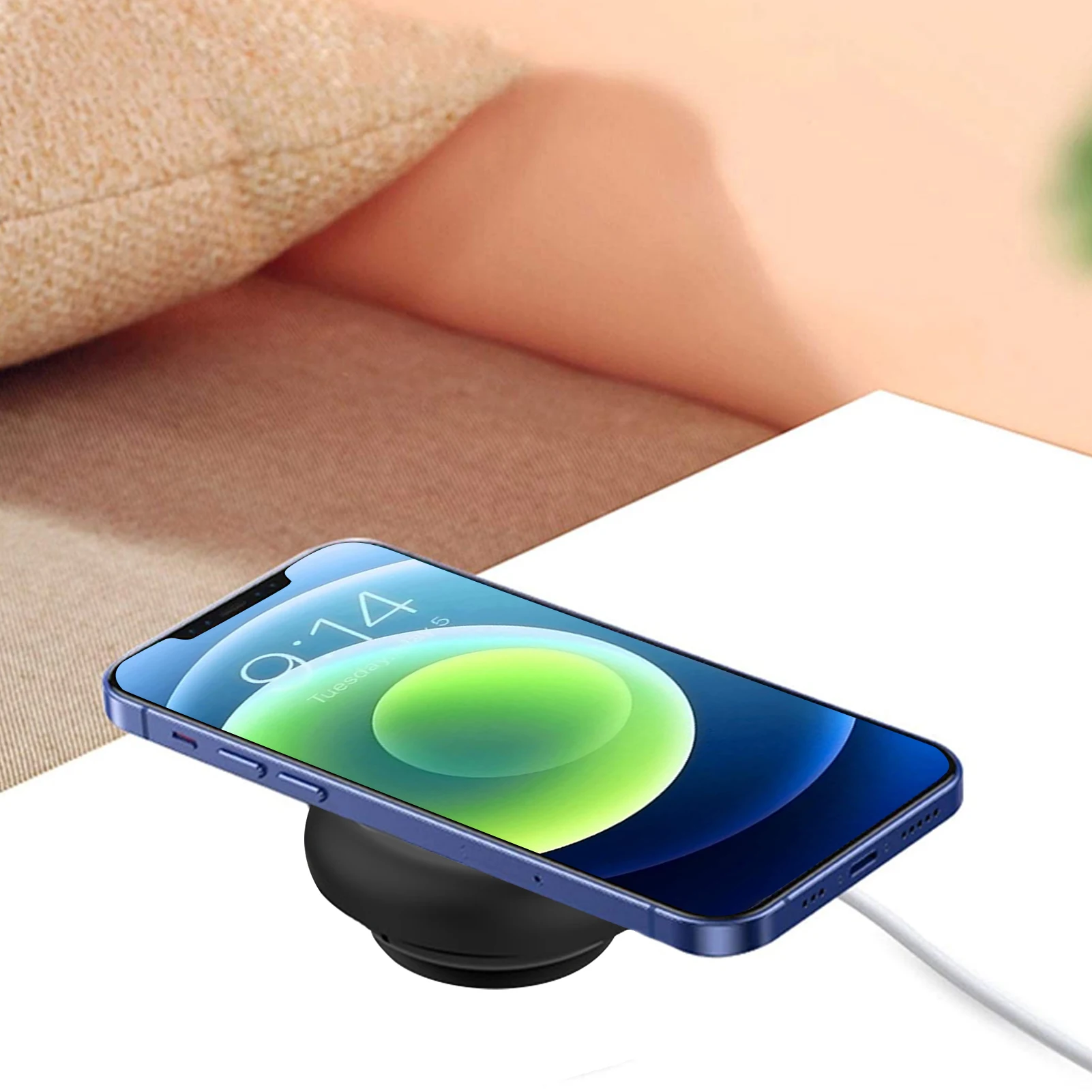 

2021 New Wireless Charging Desktop Stand Silicone Base for iPhone 12