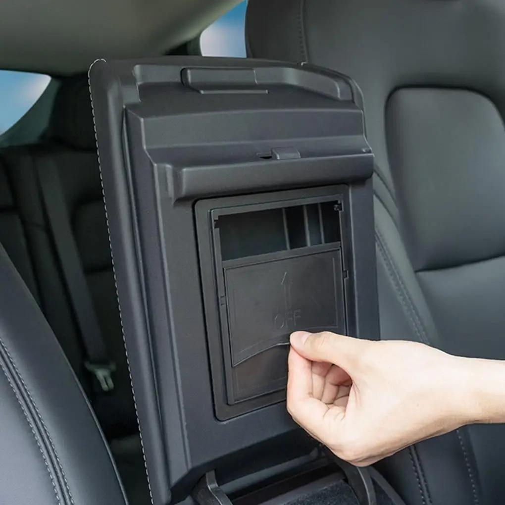 

Tesla модель 3 Y органайзер для Центральной Консоли Подлокотник скрытый ящик для хранения для 21 Tesla Model 3 автомобильный аксессуар автомобильный ...