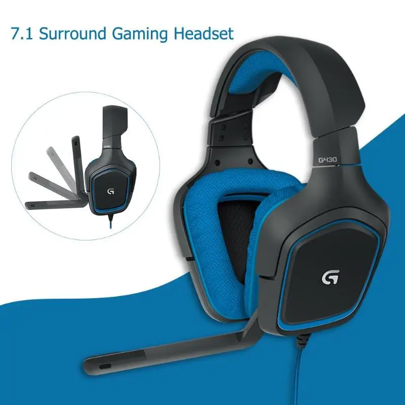 Оригинальная игровая гарнитура G430 7 1 SURROUND проводные стереонаушники USB с