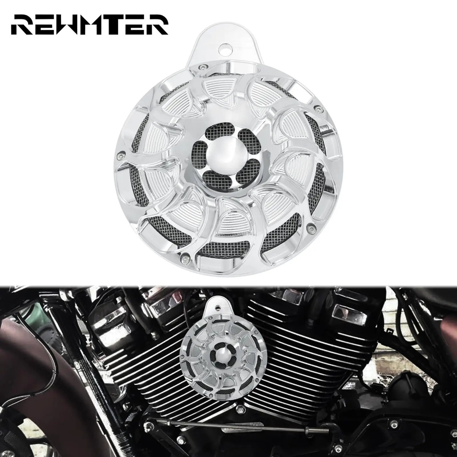 

Motorcycle CNC Horn Speaker Cover Horns Assembly Chrome For Harley Sportster XL 07-18 Touring Street Glide Big Twin Cam 91-17