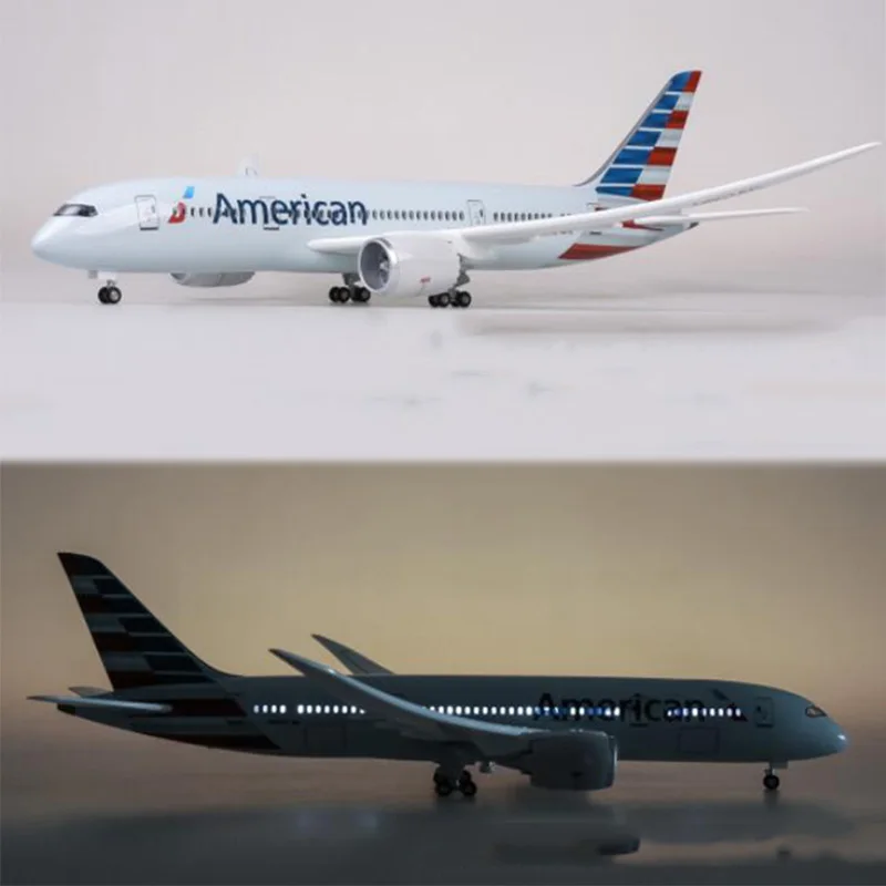 Модель самолета в масштабе 1/130 47 см Боинг 787 B787 США авиакомпании Dreamliner самолет