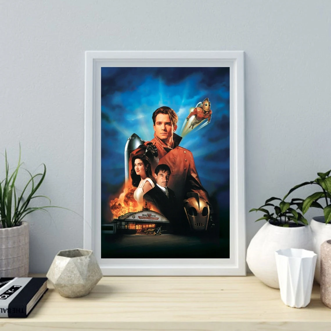 The Rocketeer Movie Poster American period Superhero Film Wall Decor Retro Cinema Bill Campbell Alan Arkin Print Gift