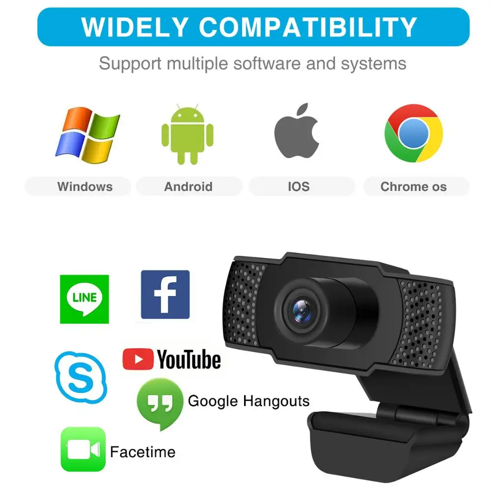 net class webcams hd 1080p pc networks usb camera built in 2 stereo microphones laptops desktops computer peripherals free global shipping