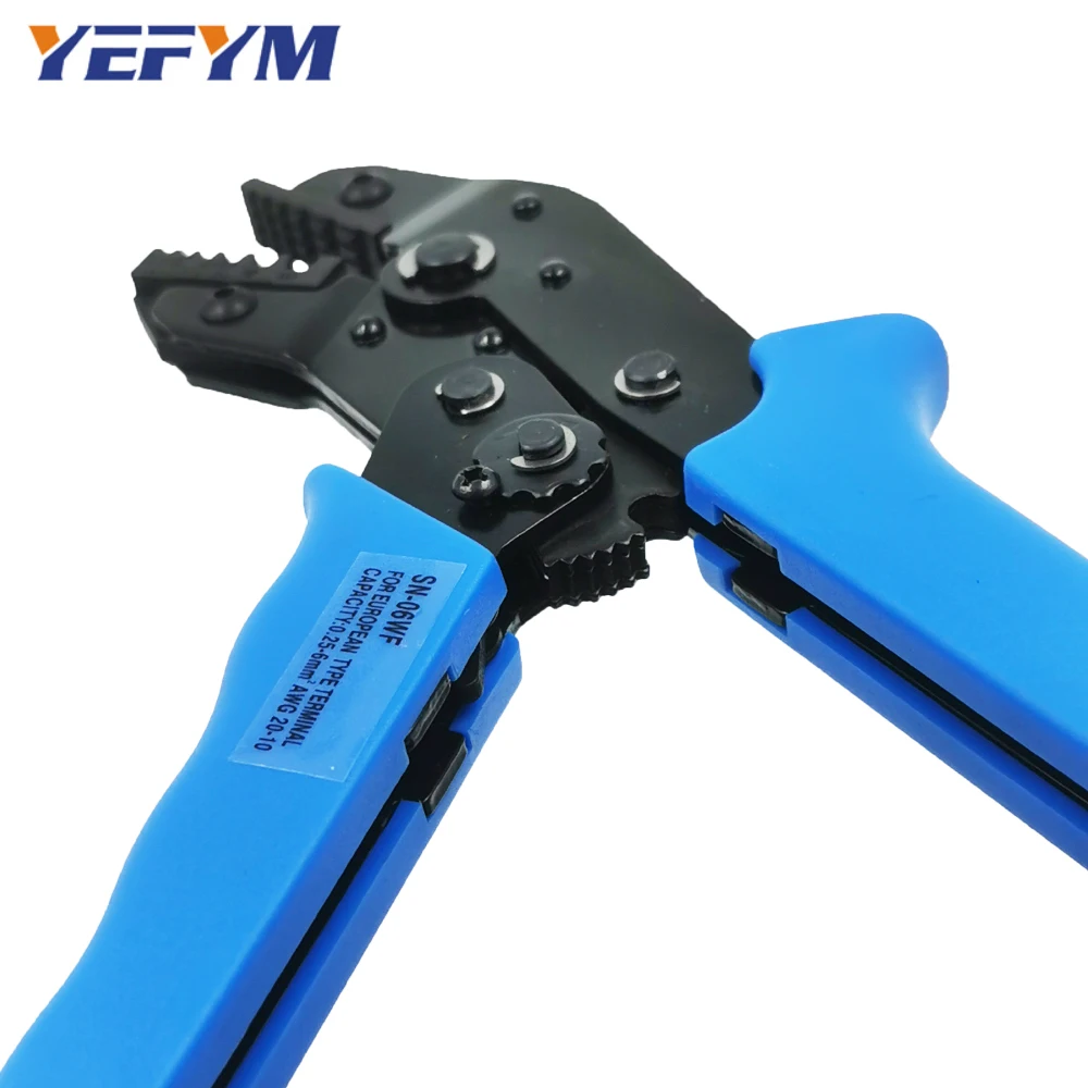 YEFYM SN-06WF обжимные плоскогубцы Емкость 0,25-6 мм2 24-10AWG Европейский стиль Клеммный Зажим саморегулирующийся бренд ручные инструменты